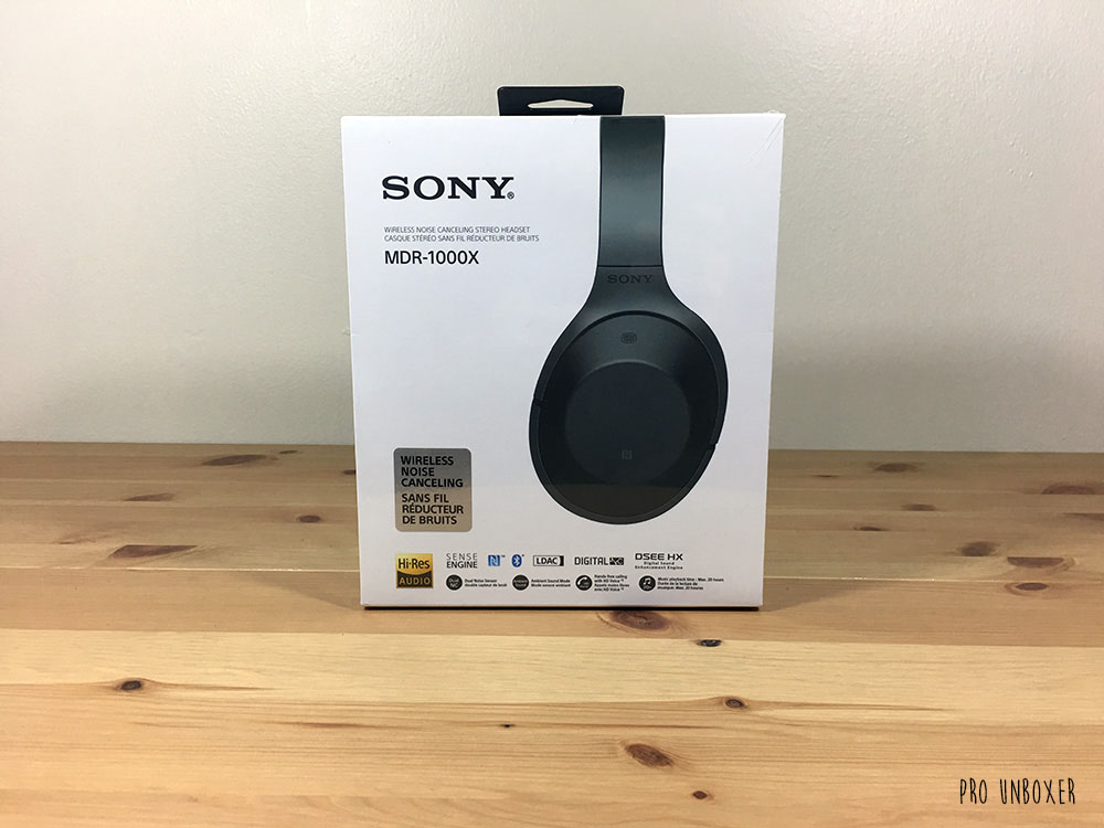 Sony MDR-1000X Headphones Front of Box